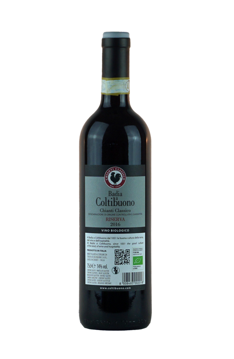 2016 Badia a Coltibuono Chianti Classico RiservaRS.png